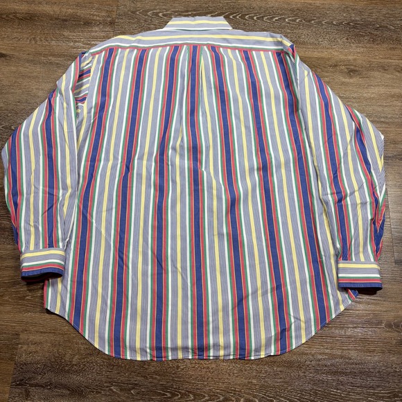 Ralph Lauren Shirt Men's XL Multicolor Striped Button Down Preppy Casual - Picture 5 of 7